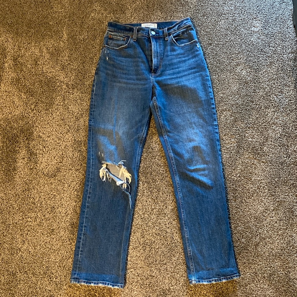 Abercrombie The Ankle Straight Ultra High Rise